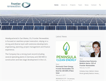 Tablet Screenshot of frontier-renewables.com